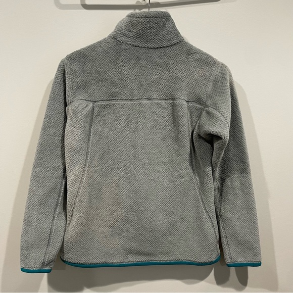 Patagonia Fleece Retool Snap-T Pullover Sweater Gray Teal Women’s Small M - Picture 9 of 9